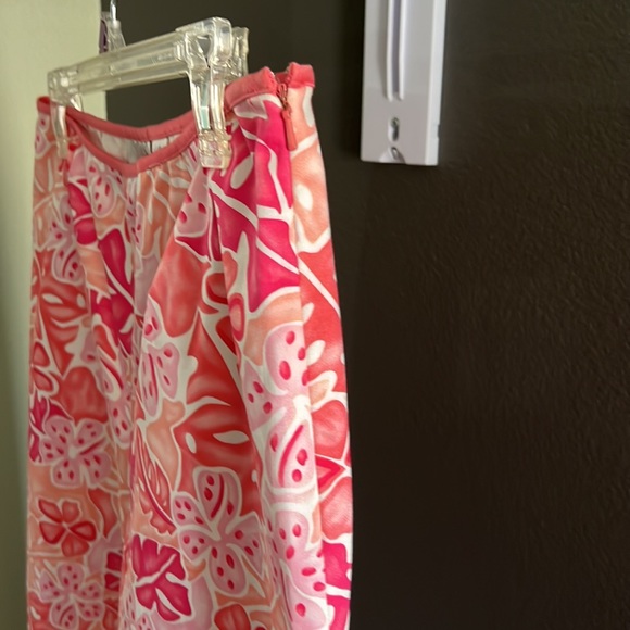 island republic, pink floral capri pants, size 12 - Picture 3 of 6